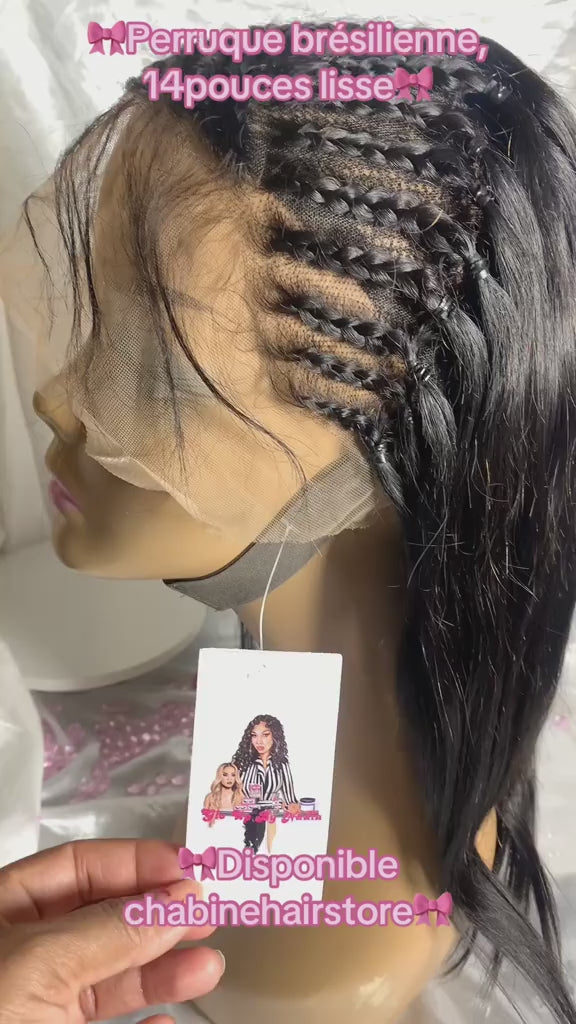 Charger la vidéo : Perruque lisse brésilien 14pouces