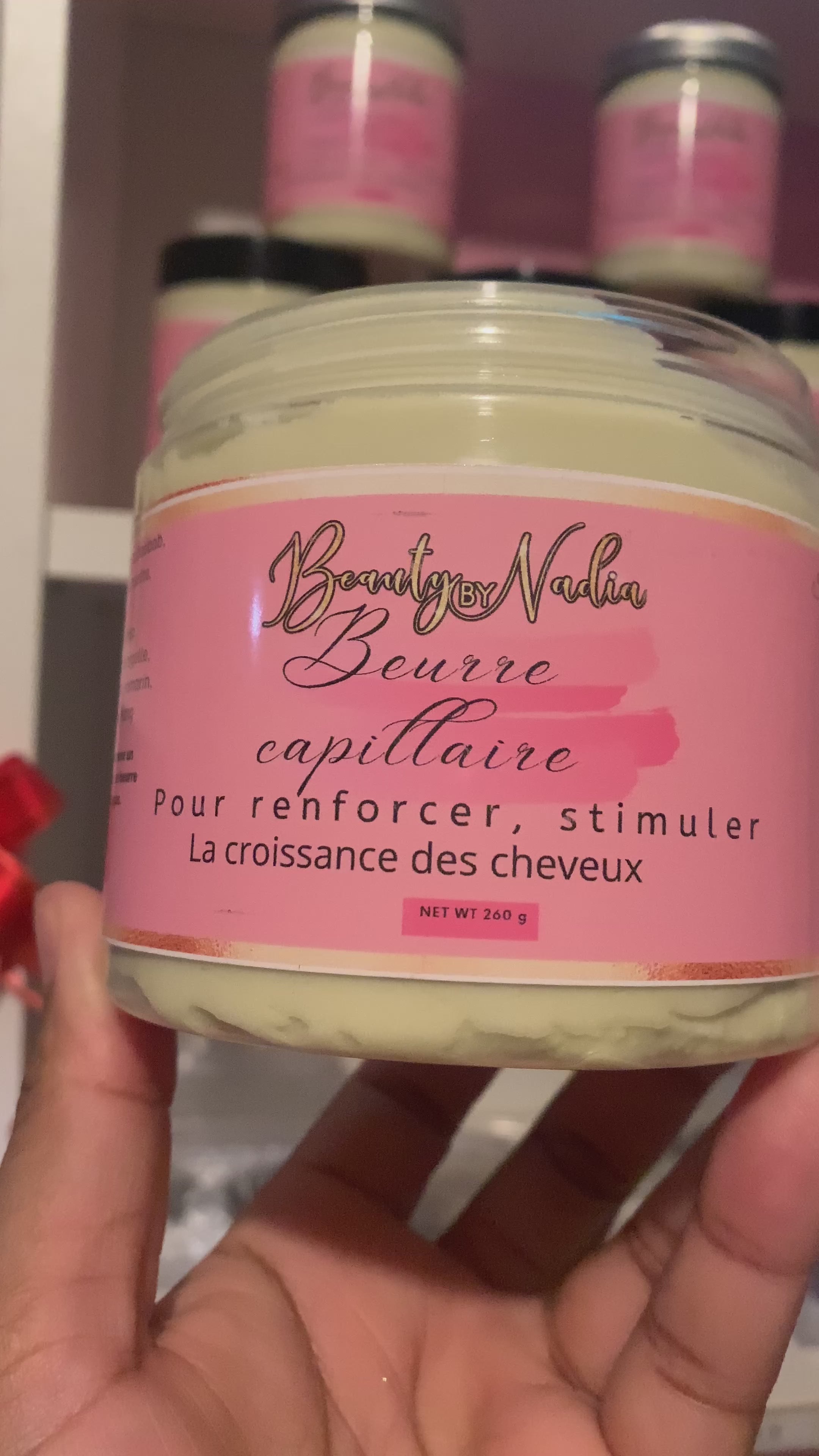 Charger la vidéo : Beurre capillaire pour la pousse des cheveux